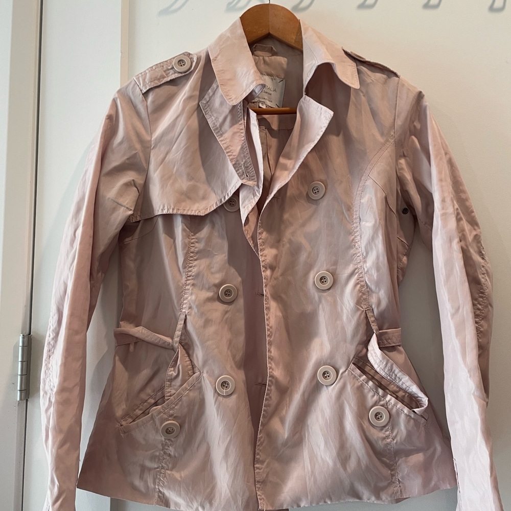 Chic Women's Blush Trench Coat
